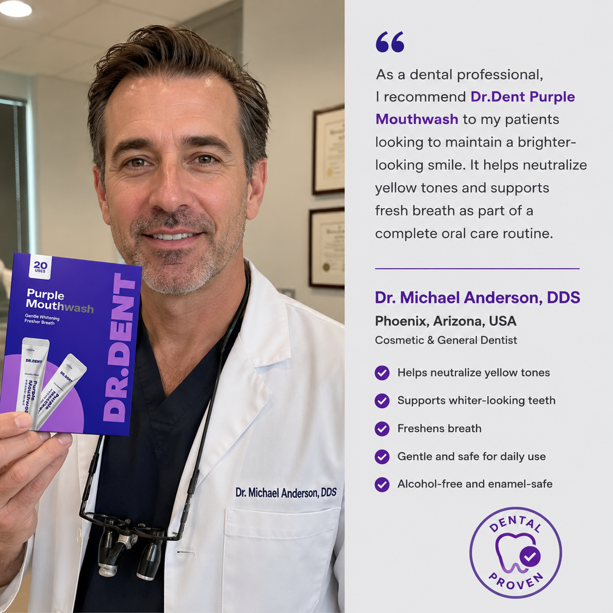 Dr. Dent Purple Mouthwash
